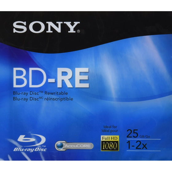 Sony BD-RE Rewritable Single Layer Disc - 25gb, 2X