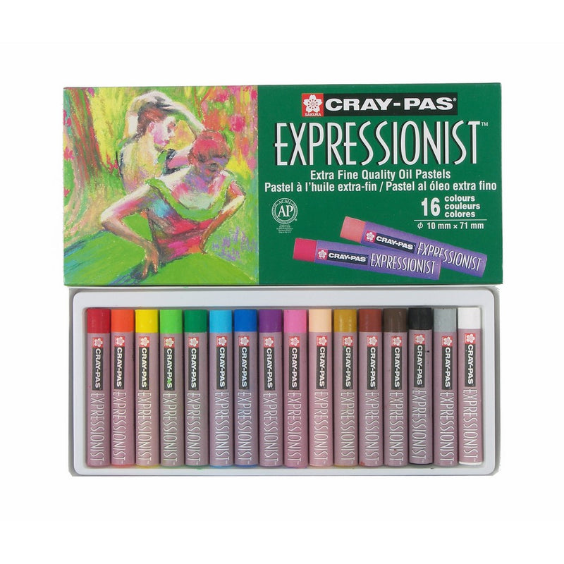 Sakura XLP16 16-Piece Cray-Pas Expressionist Assorted Color Oil Pastel Set