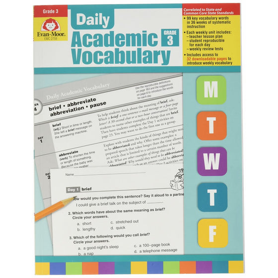 Daily Academic Vocabulary Grade 3