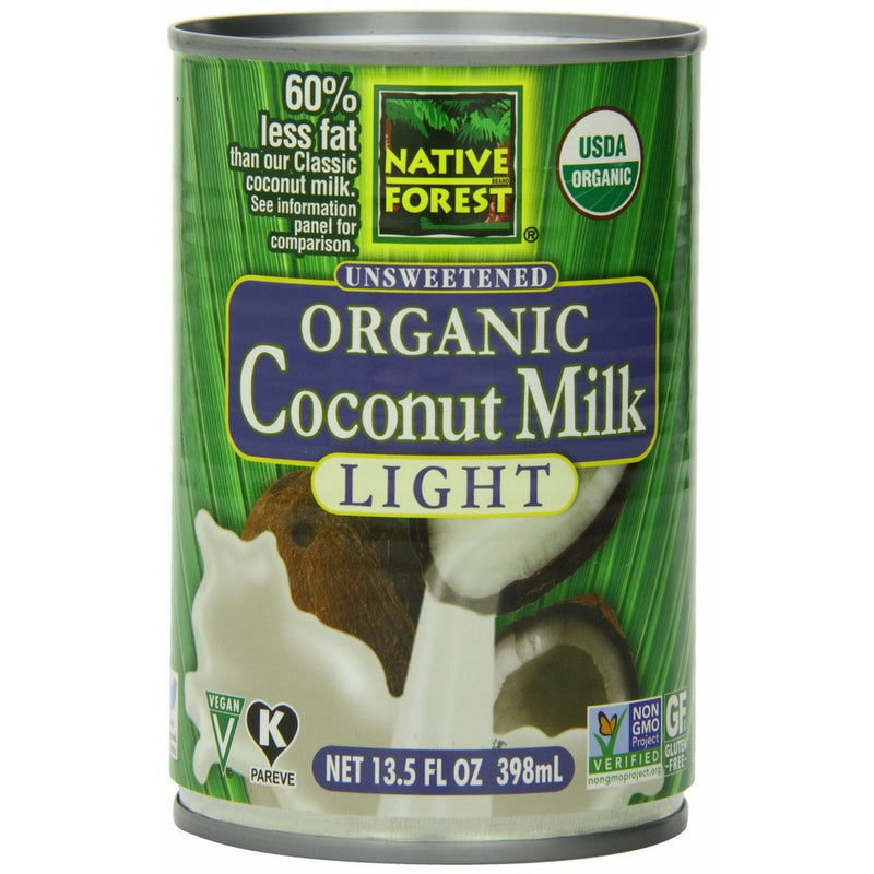 Native Forest Organic Light Coconut Milk, Reduced Fat, 13.5-Ounce Cans (Pack of 12)