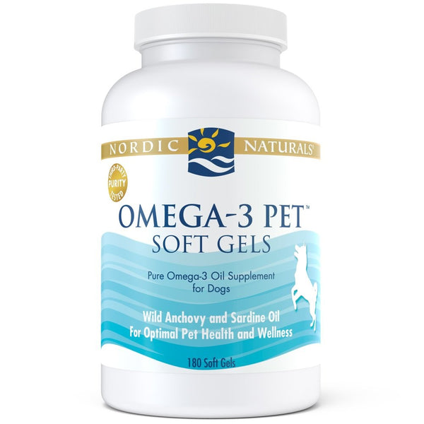 Nordic Naturals - Pet-Omega-3, Promotes Optimal Pet Health and Wellness, 180 Soft Gels