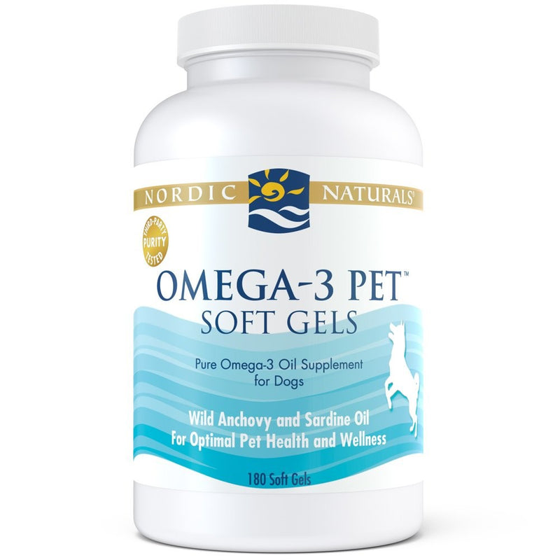 Nordic Naturals - Pet-Omega-3, Promotes Optimal Pet Health and Wellness, 180 Soft Gels