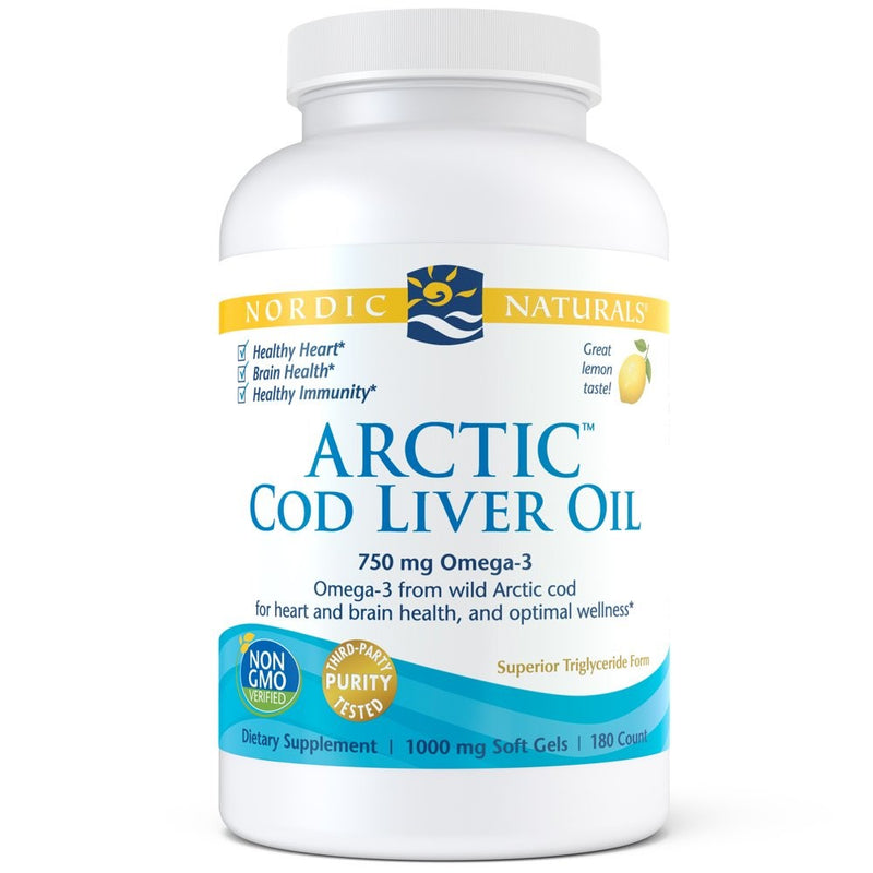 Nordic Naturals - Arctic CLO, Heart and Brain Health, and Optimal Wellness, 180 Soft Gels, 1000mg