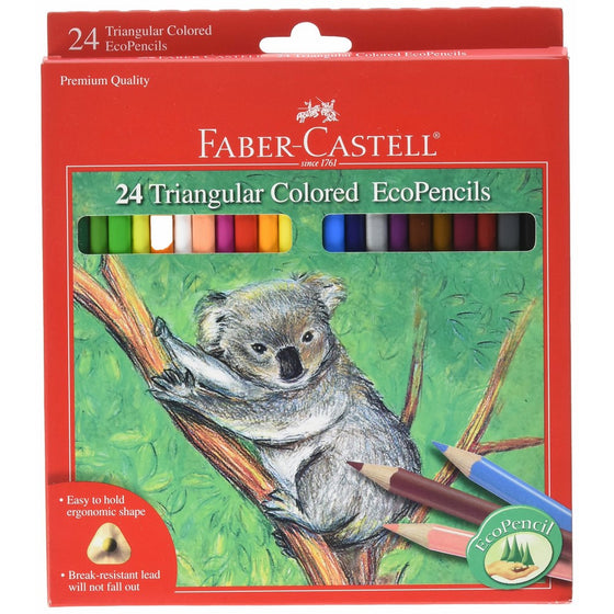 Faber-Castell Triangular Colored EcoPencils - 24 Count