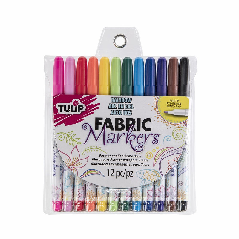 Tulip I Love To Create 26662 Fabric Markers 12/Pkg-Fine Tip