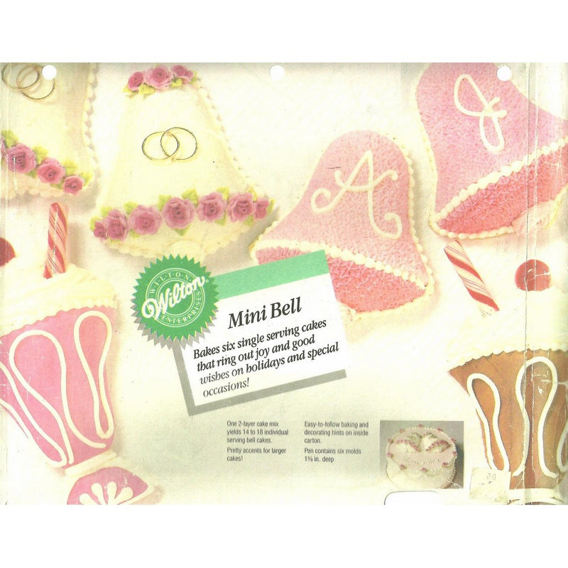 Wilton Cake Pan: Mini Bell/Wedding Bells/Ice Cream Sundaes or Floats (2105-8254, 1989)