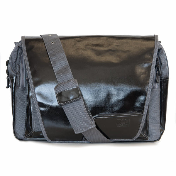 Diaper Dude Black Coated/Grey Canvas Laptop Bag (Digi-Cc400)