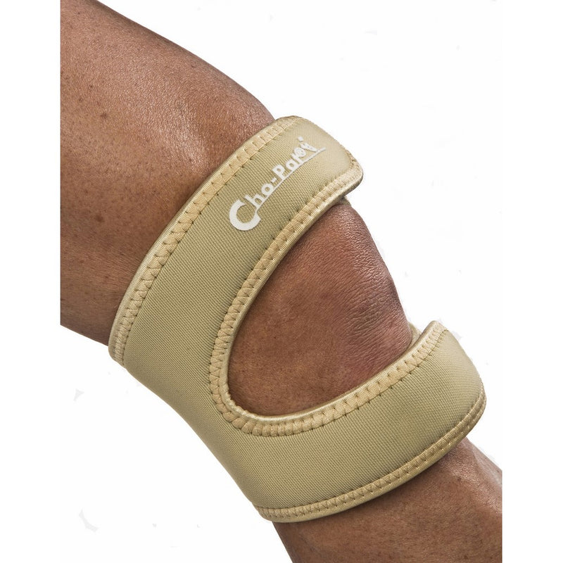 Cho-Pat Dual Action Knee Strap – Provides Full Mobility & Pain Relief For Weakened Knees – Tan (Small, 12”-14”)