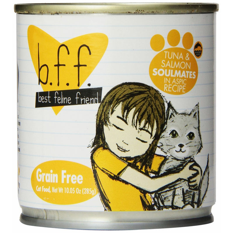 Best Feline Friend (B.F.F.) Grain-Free Cat Food by Weruva, Tuna & Salmon Soulmates, 10-Ounce Can (Pack of 12)