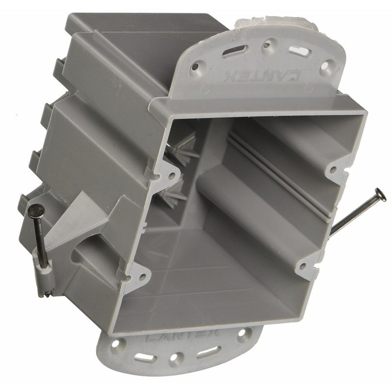 Hubbell-Raco 7848RAC 3-7/8-Inch Deep Non-Metallic Cable Electrical Box with 8 x NMSC Clamps with 2 x Gang, 2 x Captive Nails and Face Mounting Brackets, 4-Inch x 3-1/2-Inch