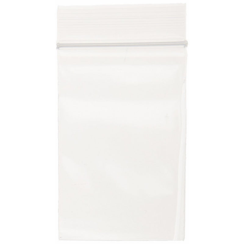 PREMIUM High Quality 2X, 1000 CLEAR Reclosable Zipper Bags 2'' x 3'' - 2 mil thick (50mm x 75mm)