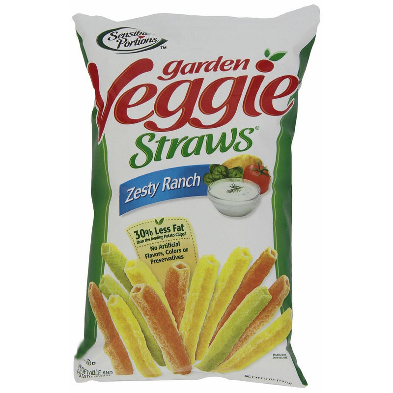 Sensible Portions Veggie Straws, Ranch, 5 Ounce