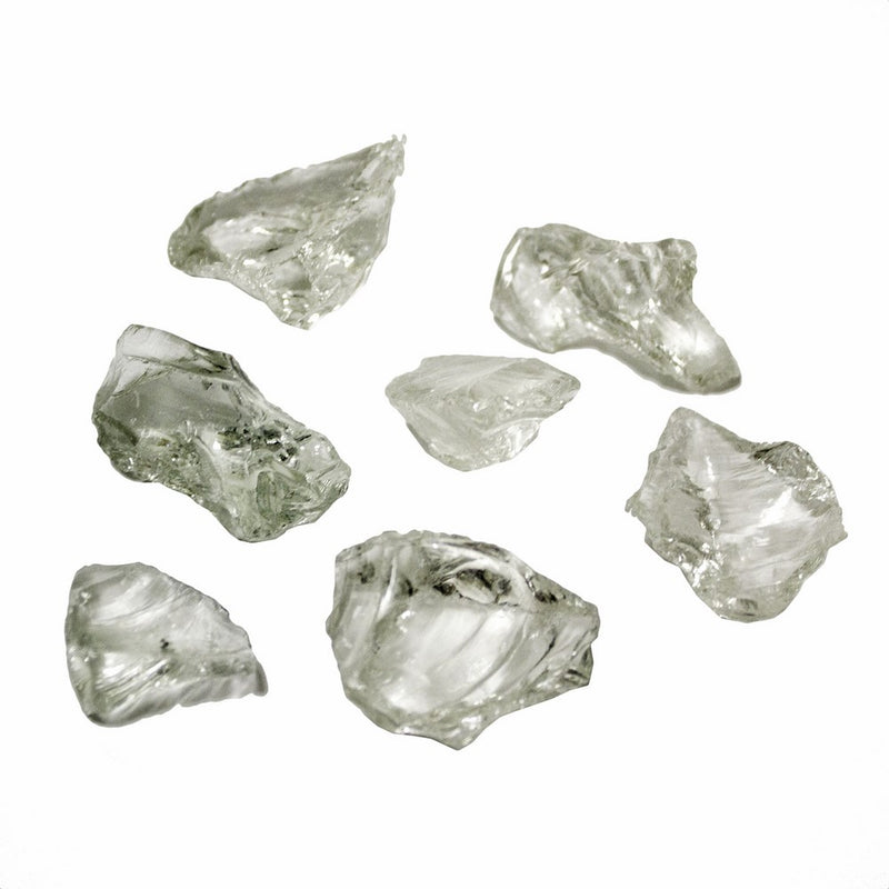 AZ Patio Heaters Fire Pit Fire Glass in Ice Clear, 10 Pounds
