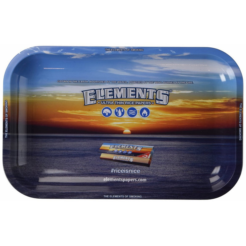 Elements Aluminum High Sided Rolling Tray 7" x 11" - Medium Size