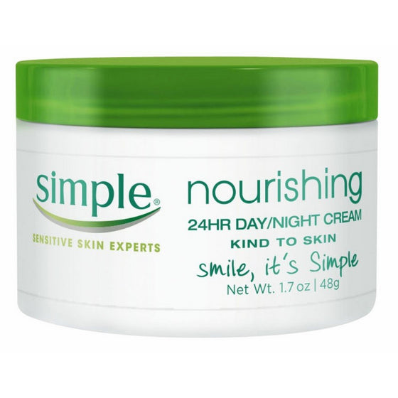 Simple Nourishing 24Hr Day Day/Night Cream 1.7 Ounce Jar(Box) (50ml) (2 Pack)