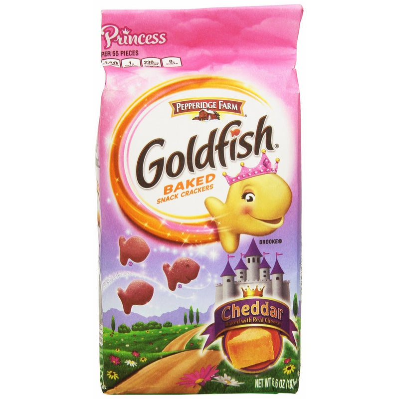 Pepperidge Farm Princess Cheddar Goldfish, 6.6 Ounce (2 Bags)