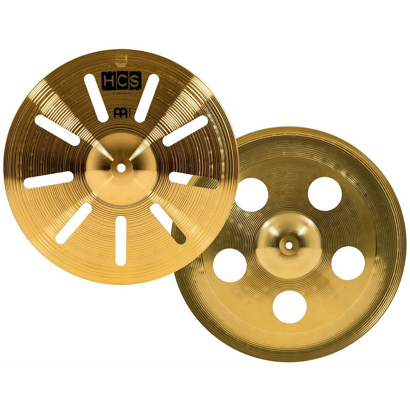 Meinl Cymbals HCS14TRS 14" HCS Brass Trash Stack Cymbal Pair for Drum Set (VIDEO)