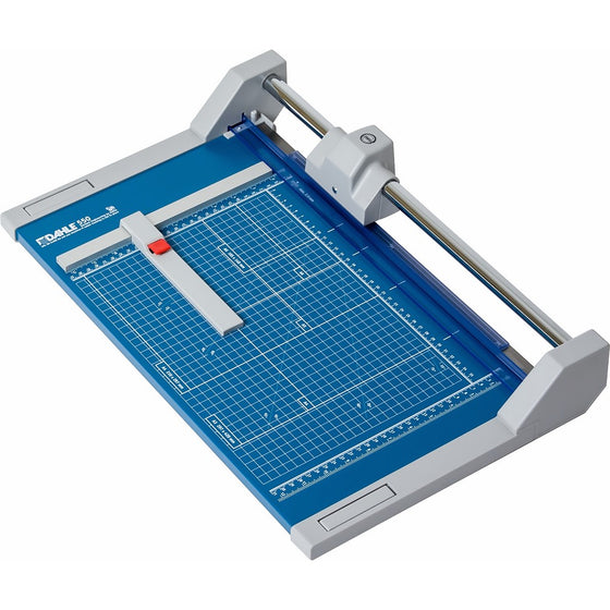 Dahle 550 Professional Rolling Trimmer, 14-1/8 Cut Length, 20 Sheet Capacity, Self-Sharpening, Automatic Clamp, German Engineered Paper Cutter