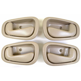 PT Auto Warehouse TO-2543E-QP - Inside Interior Inner Door Handle, Beige/Tan - Manual Lock, 2 Left, 2 Right