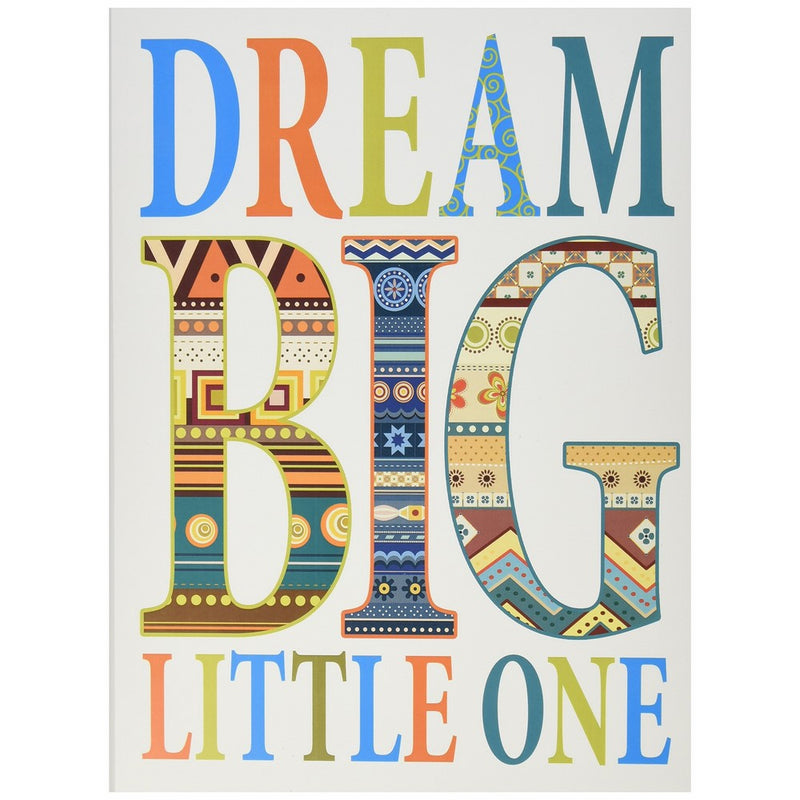 The Kids Room by Stupell Dream Big Little One Boho Graphic Art Wall Plaque, 11 x 0.5 x 15, Proudly Made in USA