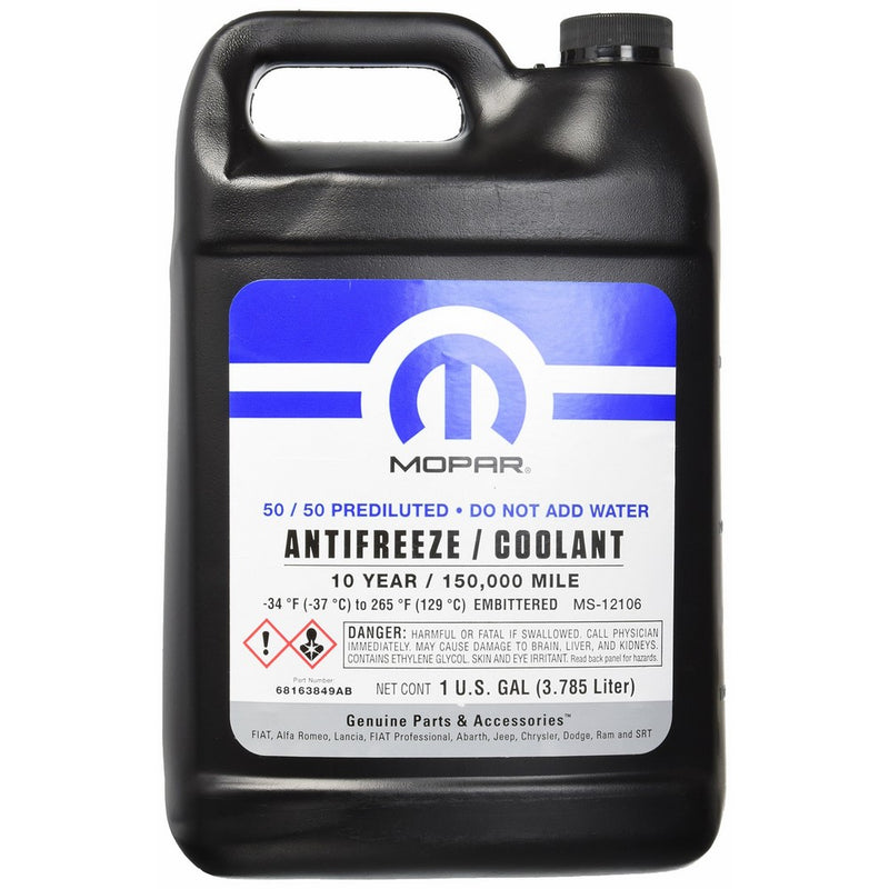 Mopar 10 Year/150,000 Mile Coolant 50/50 Premixed