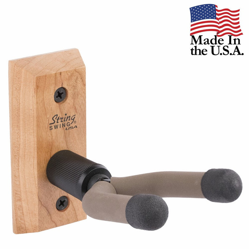 Banjo Hanger Wooden Wall Holder Cherry Hardwood String Swing CC01B-C