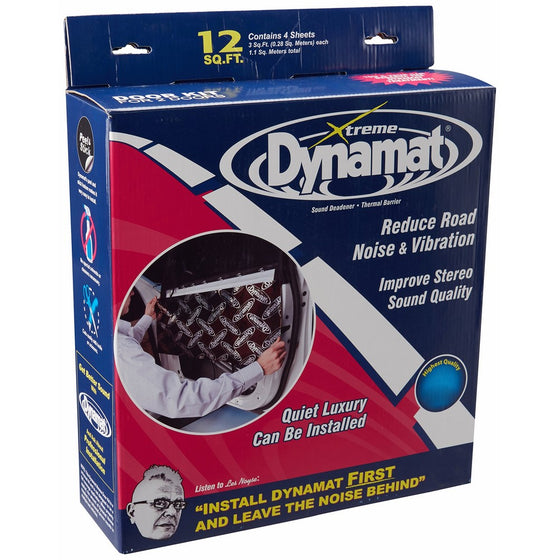 Dynamat 10435 12" x 36" x 0.067" Thick Self-Adhesive Sound Deadener with Xtreme Door Kit