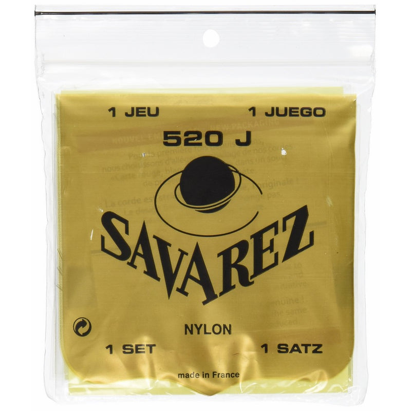 Savarez 520J Traditional Classical Guitar Strings, Very High Tension, Yellow Card