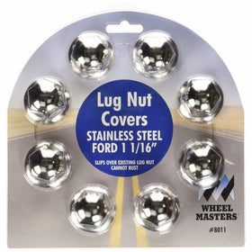 Wheel Masters 8011 1-1/16" Stainless Steel Lug Nut Cover - Pack of 8