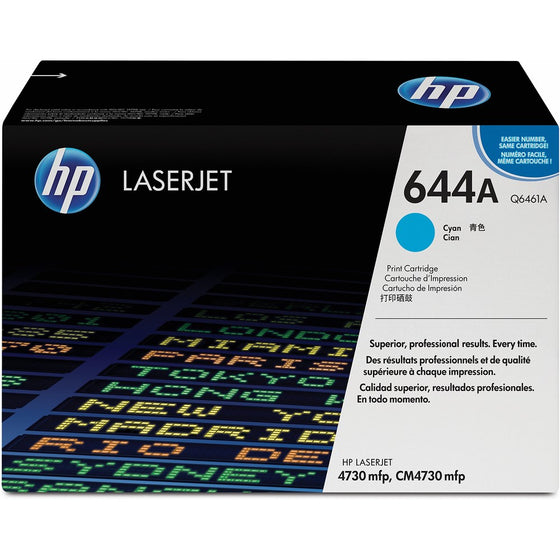 HP 644A (Q6461A) Cyan Original Toner Cartridge for HP Color LaserJet 4730