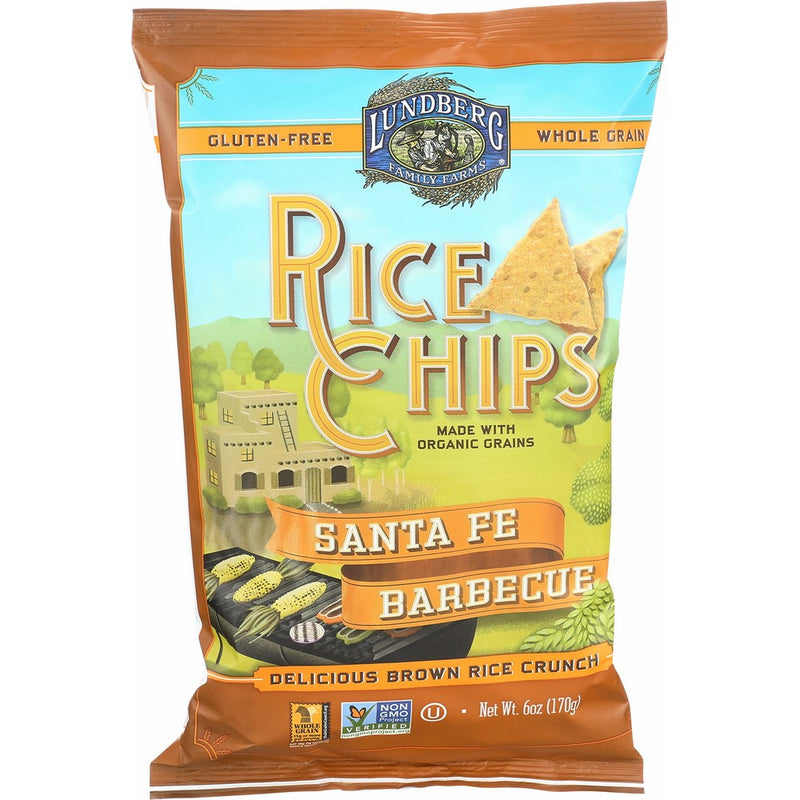 Lundberg Family Farms Rice Chips, Santa Fe Barbecue, 6 Ounce