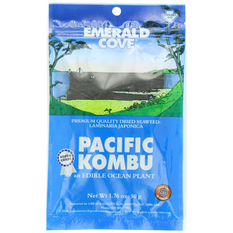 Emerald Cove Silver Grade Pacific Kombu (Dried Seaweed), 1.76 Ounce Bag