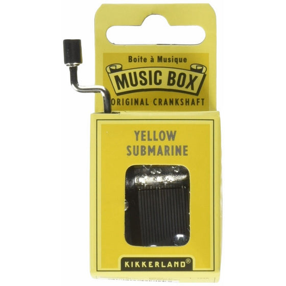 Kikkerland Yellow Submarine Crank Music Box