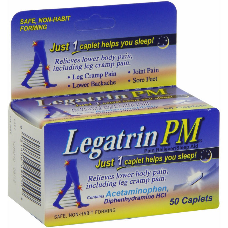 Legatrin Advanced Formula PM Caplets, 50-Count Bottles (Pack of 2)