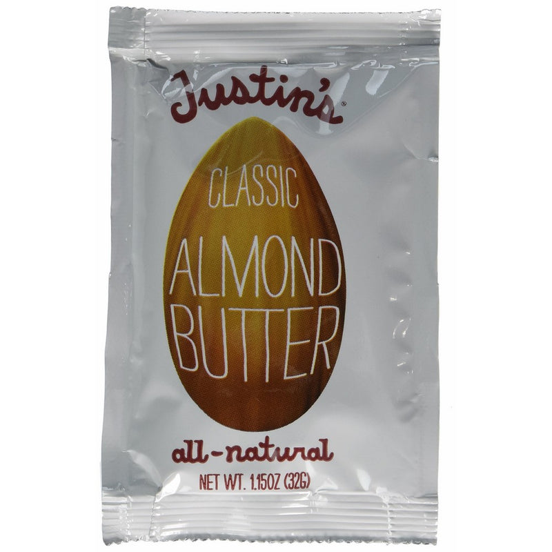 Justin's Nut Butter Natural Classic Almond Butter 10 Count Squeeze Packs, 1.15-Ounce Boxes (Pack of 3)