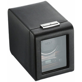 WOLF 457056 Roadster Single Watch Winder with Cover, Black