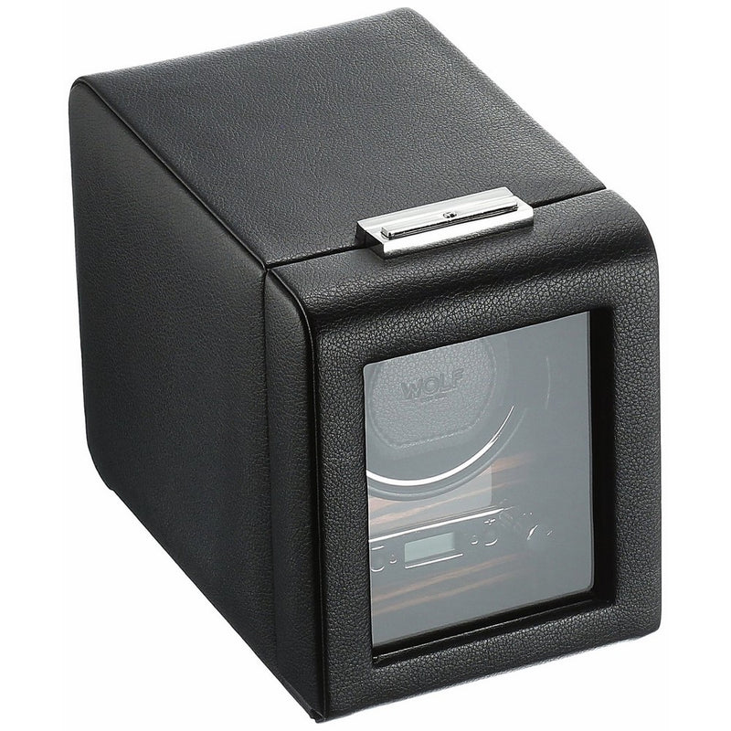 WOLF 457056 Roadster Single Watch Winder with Cover, Black