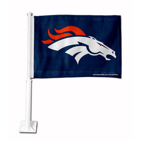 Rico Industries NFL Denver Broncos Horse Head Logo Car Flag