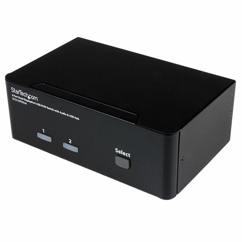 StarTech.com 2 Port Dual DisplayPort USB KVM Switch with Audio & USB 2.0 Hub