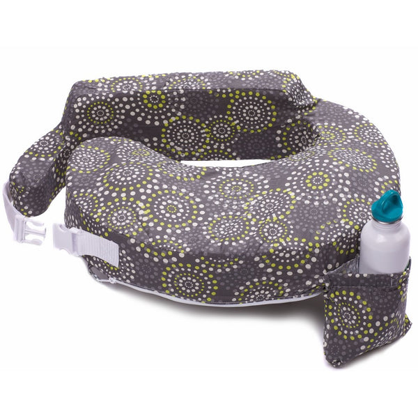 My Brest Friend Original Nursing Posture Pillow, Grey & Yellow Fireworks