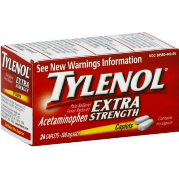 Tylenol Xs Caplets 24 Size 24s Tylenol Extra Strength Caplets 24ct