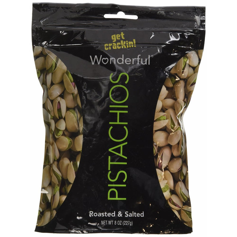 Wonderful Pistachios Roasted Salted 8 Ounce Resealable Bag