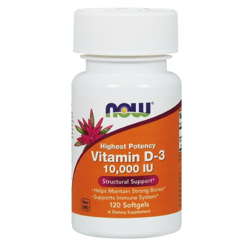 NOW Vitamin D-3 10,000 IU,120 Softgels