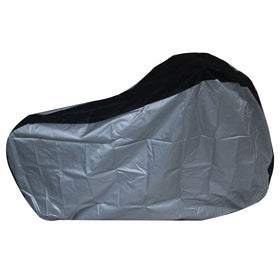 Silver & Black 190T nylon waterproof bike / bicycle cover (size: S