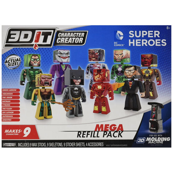 3DIT Character Creator DC Comics Mega Refill Pack Novelty Toy