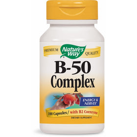 Nature's Way Vitamin B-50 Complex, Capsules, 100-Count