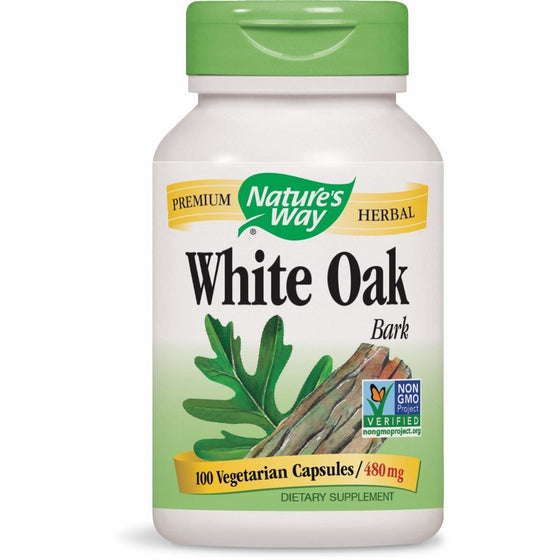 Nature's Way White Oak Bark Capsules, 480mg (100-Count)