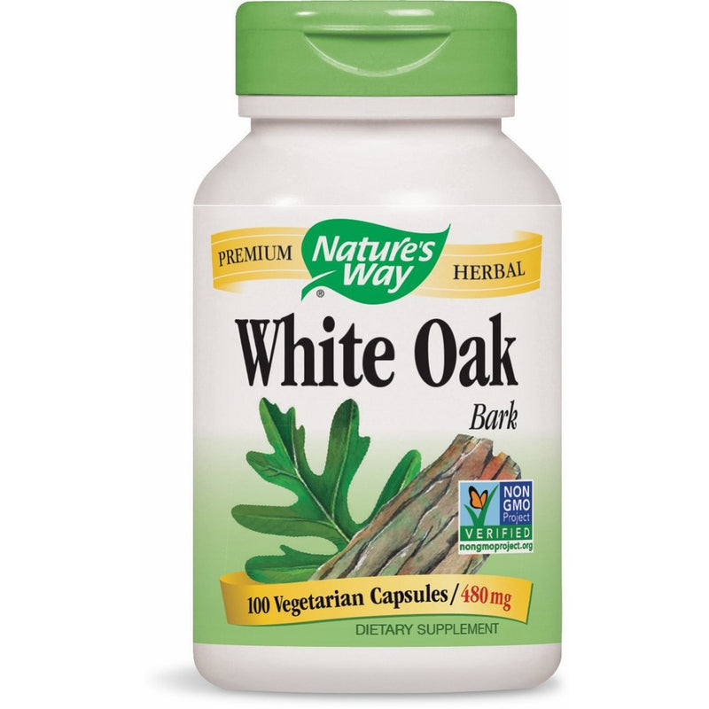 Nature's Way White Oak Bark Capsules, 480mg (100-Count)