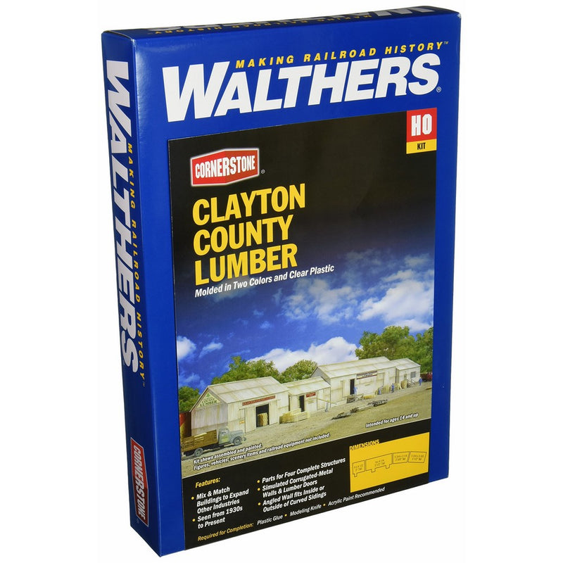 Walthers Cornerstone Series Kit HO Scale Clayton County Lumber