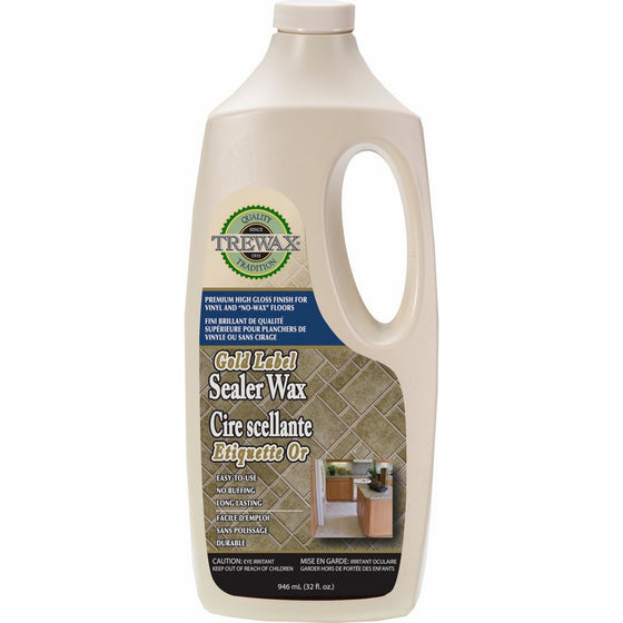 Trewax Gold Label Sealer Wax, Gloss Finish, 32-Ounce